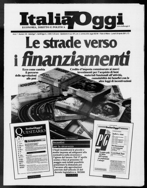 Italia oggi : quotidiano di economia finanza e politica